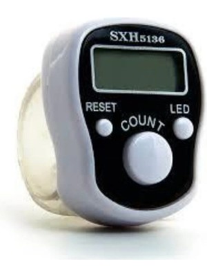 Mucit Home Beyaz Sesli Işıklı Zikirmatik Dijital Yüzük Tesbih Her 100 De Alarm