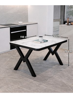 Avenza Living Modern 70X110 Yemek Masası | Minimal Tasarım Mutfak & Balkon Masası