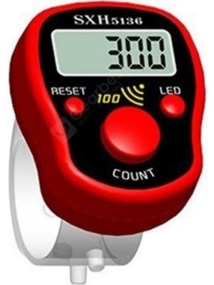 Mucit Home Kırmızı Sesli Işıklı Zikirmatik Dijital Yüzük Tesbih Her 100 De Alarm