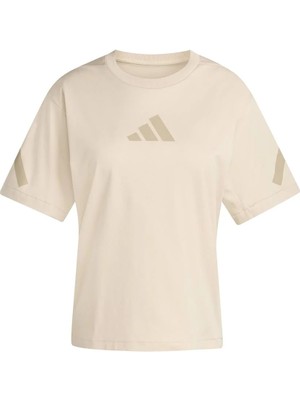 Adidas  Kadın Bej  T-Shirt W Z.n.e. Tee KC7717