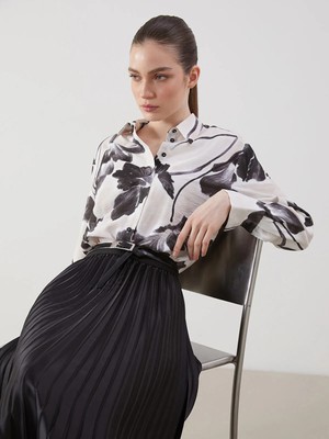 Lc Waikiki Yeni Sezon Loose Fit Desenli Kadın Gömlek