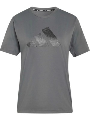 Adidas Kadın  Gri  T-Shirt Run Ess Bl T W JZ6824