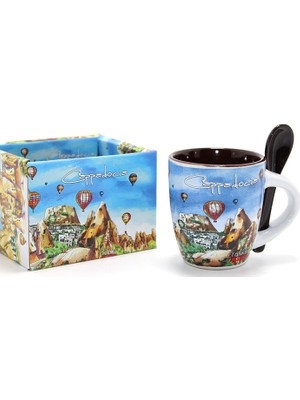 Noxsa Kaşıklı Yöresel Kahve Fincanı Tekli Model 1