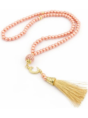 Begün 10 Adet Plastik Inci Vavlı Püsküllü Tesbih 99 Lu Namaz Tesbihi Hac Umre Mevlüt Hediyelik Çeyiz Dağıtmalık