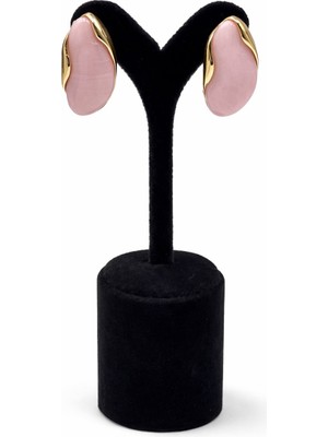 Pangu Renkli Akrilik Taşlı Altın Renk Çelik Küpe