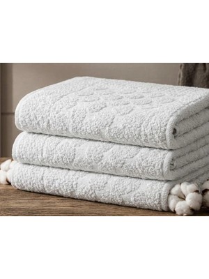 Biçomi Açık Gri 3lü Pamuklu Ayak Havlusu Seti