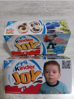 Kinder [erkek] Kişiye Özel Kutu Içerisinde 3'lü Joy [1 Adet] – Doğum Günü, Parti, Sevgili, Çocuk