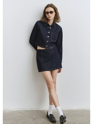 Mavi Rinse Denim Mini Etek 1310721-85481