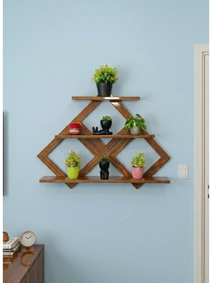 Genel 3 Katlı Modern Metal Duvar Rafı - 60/40/30 cm Genişlik - 10 cm Derinlik