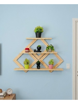 Genel 3 Katlı Modern Metal Duvar Rafı - 60/40/30 cm Genişlik - 10 cm Derinlik