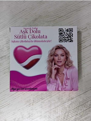 Kıvırcık Tatlar Kişiye Özel Fotoğraflı Sütlü Dolgulu Çikolata (1 Adet) - Sevgiliyee Özel