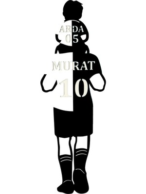 Oblivion Kişiye Özel Taraftar Temalı Baba Oğul Mdf Duvar Dekoru | Isim ve Numara Yazılabilir Hediyelik