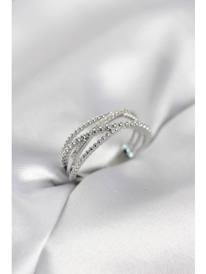 İlk El Grup Ieg™  Gümüş Renk Sarmal Model Kadın Yüzük TG27BYK4112