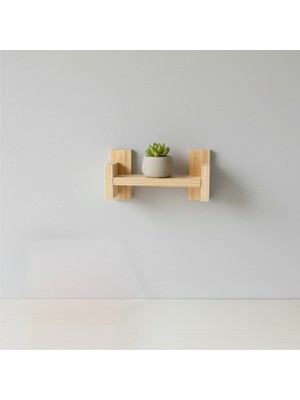 Genel Modern Iskandinav Tasarım Doğal Çam Duvar Rafı - El Yapımı Dekoratif Raf