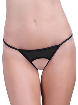 İlk El Grup Ieg™  Büyük Beden Fantazi Siyah  Seksi Özel Ağı Açık String - Fantazi Tanga TG270030-B