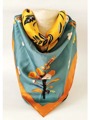 Halley Concept Altın Yapraklar Vual Ipek Fular