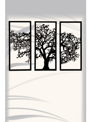 Oblivion Ağaç Temalı 3’lü Duvar Tablosu |modern Dekoratif Tablo Seti |salon,ofis,yatak Odası Duvar Dekoru