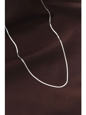 İlk El Grup Ieg™  Çelik Gümüş Renk 60 cm Ince Italyan Zincir Kolye TG27BKO6226