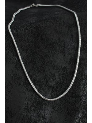 İlk El Grup Ieg™  316L Çelik Oval Italyan Zincir Model Gümüş Renk Erkek Kolye TG27ERK1396