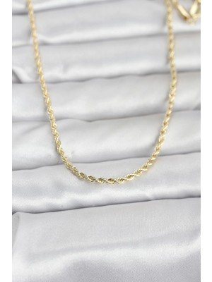 İlk El Grup Ieg™  cm 14K Gold Renk Burgu Model Zincirli 60 cm Kadın Kolye TG27BKO10959