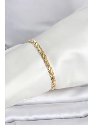 İlk El Grup Ieg™  cm 14K Gold Renk Sarmal Zincir Model Kadın Bileklik TG27BB8298