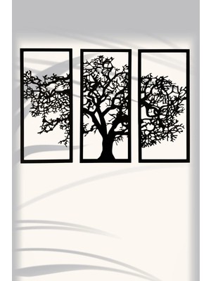 Oblivion Ağaç Temalı 3’lü Duvar Tablosu |modern Dekoratif Tablo Seti |salon,ofis,yatak Odası Duvar Dekoru
