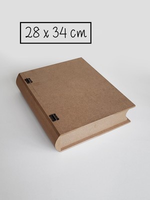 Yegane Concept Ahşap, Ham Mdf, Boyanabilir Kitap Kutu 28x34  cm