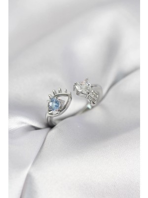 İlk El Grup Ieg™  Gözyaşı Model Gümüş Renk Zirkon Taşlı Kadın Yüzük TG27BYK4152