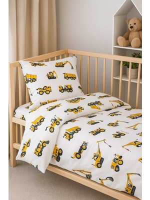 Özgürce Pamuklu Çocuk Beşik Yatak Seti 80X160, Yorgan ve Kılıf Takımı