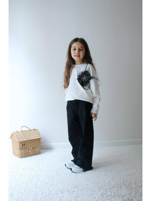 Narin Kids Bayramlık Detaylı Kot Pantolonlu Kız Çocuk Alt Üst Takımlar