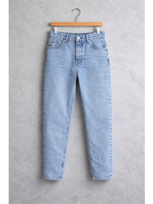 Gambocci Erkek Normal Bel Bilek Boy Kısa Paça Boyfriend Jeans Kot Pantolon