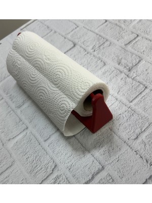 Astraltech Dekoratif Kırmızı Kağıt Havlu Tutucu Duvar Askılı Model