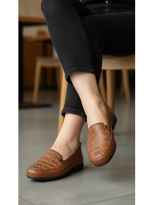 Pololiza Anne Ayakkabısı/hakiki Deri Astarlı/comfort Jel Tabanlı, Kışlık Kaymaz ve Kaliteli Günlük Babet