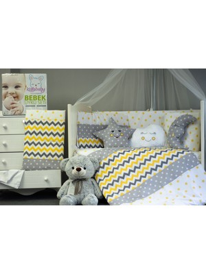 Özgürce Yumuşak Bebek Uyku Seti, Renkli Zig Zag Desen, 70X130 cm