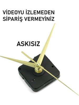 Cnr Shop Saat Mekanizması 22 mm Şaft Boyu Sessiz Çalışır, Akar Saat Motoru Akrep-Yelkovan-Saniye-(Askısız)