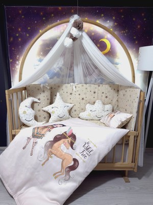 Özgürce Yatak Takımı Seti, Cibinlikli, Beşik Kenar Korumalı, Rahat Uyku Için