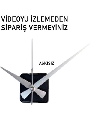 Cnr Shop Duvar Saati Mekanizması, 22 mm Şaft, Saat Mekanizma, Sessiz Çalışır Akrep-Yelkovan-Saniye-(Askısız)