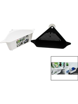 İlk El Grup Ieg™ Süzgeçli Lavabo Düzenleyici Plastik Köşe Rafı Vantuzlu ()