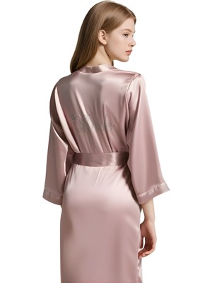 MTM My The Mall Vizon Saten Bride Sabahlık Zarif Kadın Ev Giyim