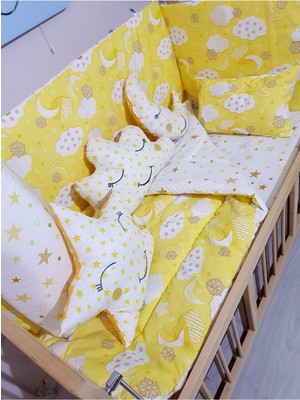 Özgürce 70X130 Bebek Uyku Seti, Ay, Bulut, Yıldız Temalı, Rahat ve Şık Tasarım