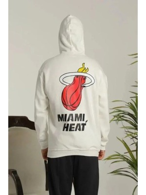 Freedom Storee Unisex Kapşonlu Baskılı Sweetshirt - Beyaz