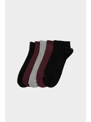 DeFacto Erkek 5'li Pamuklu Patik Çorap F5758AXNS