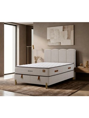 Mona Yatak Bahama Krem 30 cm Full Ortopedik Pocket Yaylı Latex Süngerli Çift Taraflı Yatak