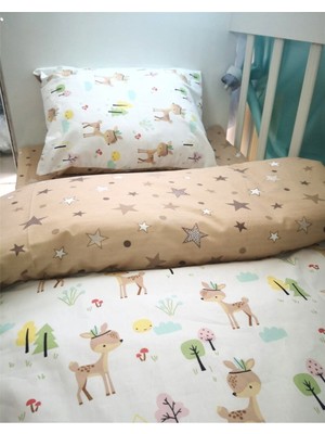 Özgürce Yumuşak Pamuk Çocuk Yatak Seti, 80X160, Kahverengi, Konforlu ve Şık