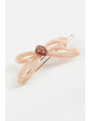 Makay Kelebek Taşlı Klipsli Toka