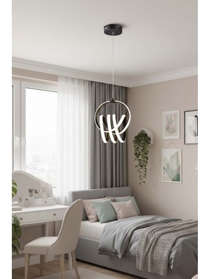 TERRA lighting Minimal Sofya Power LED Avize, 3 Renk Yanabilen Lüks LED Avize, Mutfak Salon Hol Oda Sarkıt LED Avize, Modern LED Avize