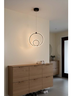 TERRA lighting Minimal Porto Power LED Avize, 3 Renk Yanabilen Lüks LED Avize, Mutfak Salon Hol Oda Sarkıt LED Avize, Modern LED Avize