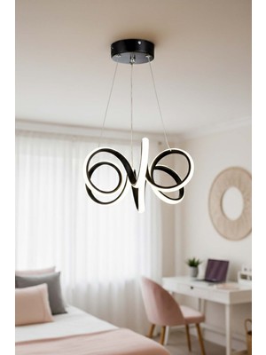 TERRA lighting Minimal Lizbon Power LED Avize, 3 Renk Yanabilen LED Avize, Mutfak Salon Hol Oda Sarkıt LED Avize, Lüks LED Avize