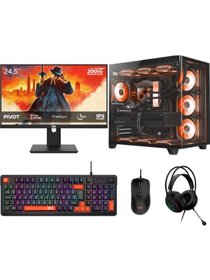 Dragos DRX9996 Ryzen 7 7700 16GB 512GB Nvme 16GB Rx 9070XT 24.5 Inç 200Hz 1ms Oyuncu Oem Paket