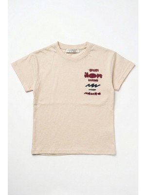 Mackays Erkek Çocuk Baskılı Tshirt Bej